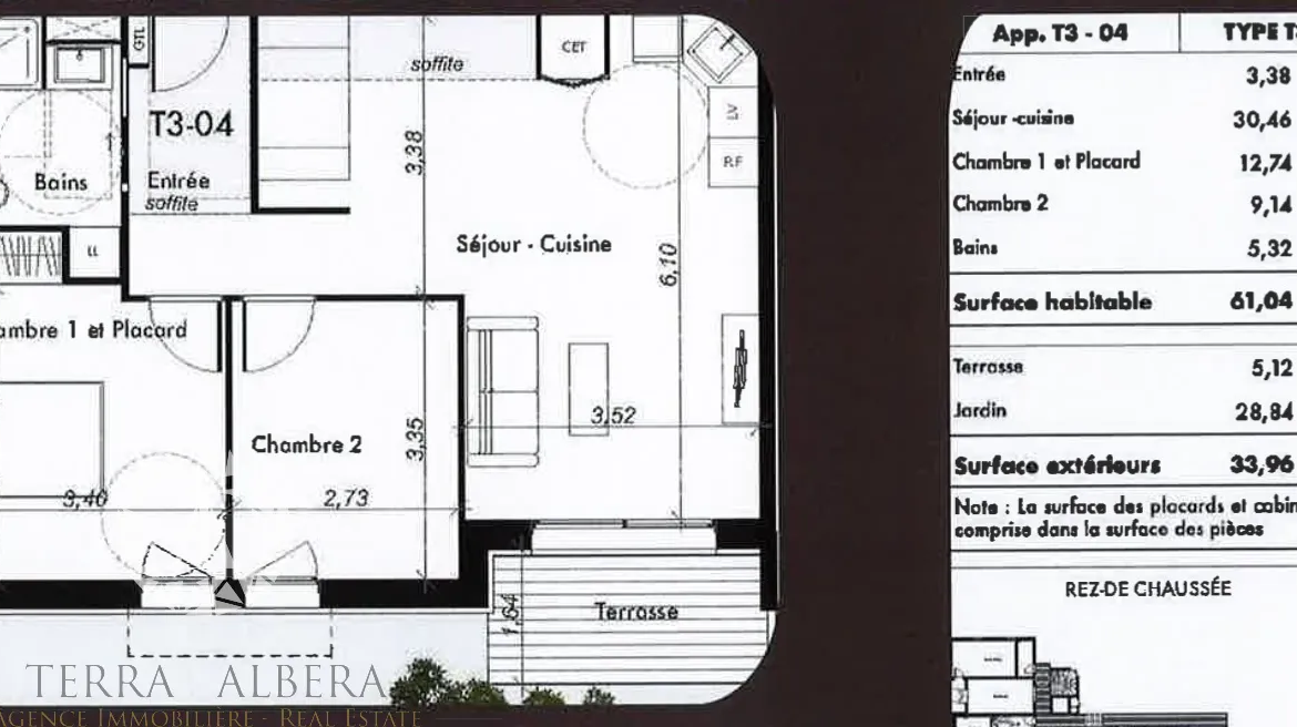 Appartement neuf 3 pièces avec jardin et parking aux Angles 