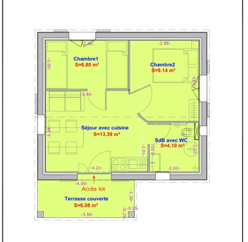 Beau Mazet 36 m² à Grignan sur 350 m² avec piscine 