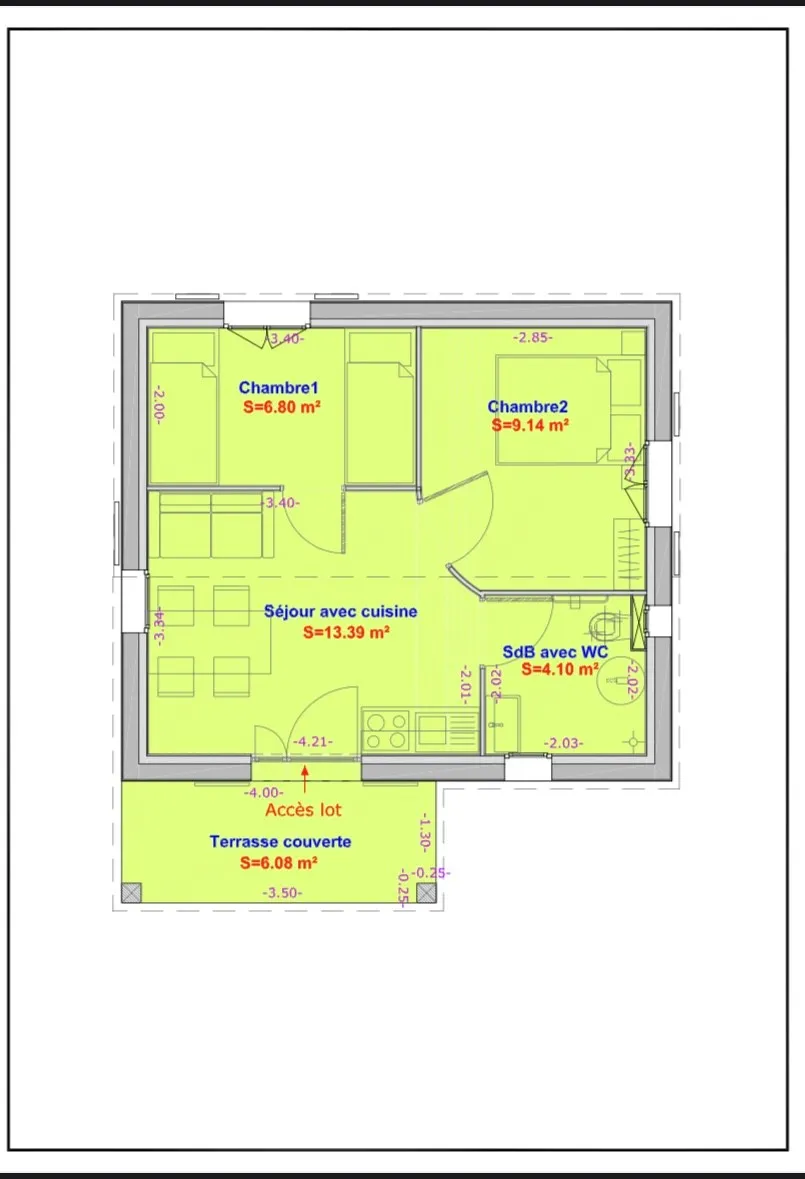 Beau Mazet 36 m² à Grignan sur 350 m² avec piscine 