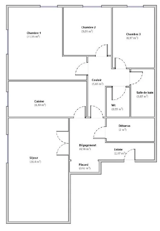 Appartement à vendre à Montmagny - 3 chambres - vendu loué 