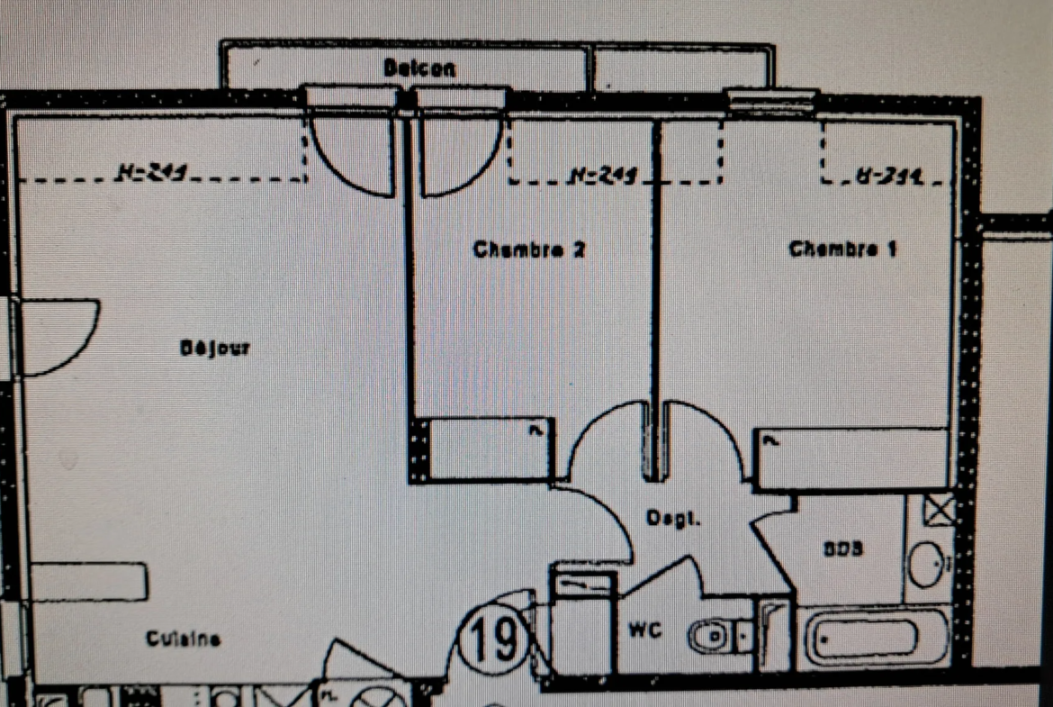 Vente Appartement F3 de 57 m² à Pontault-Combault 