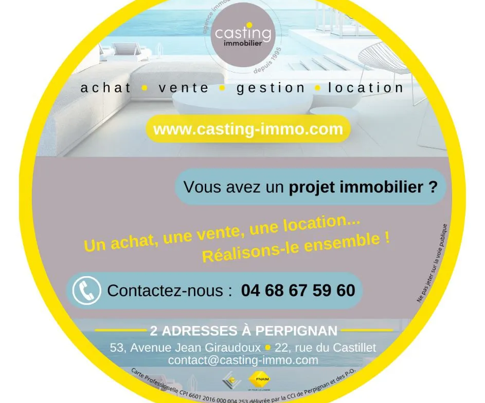 Terrain constructible 4 faces à Thuir - 350 m² 