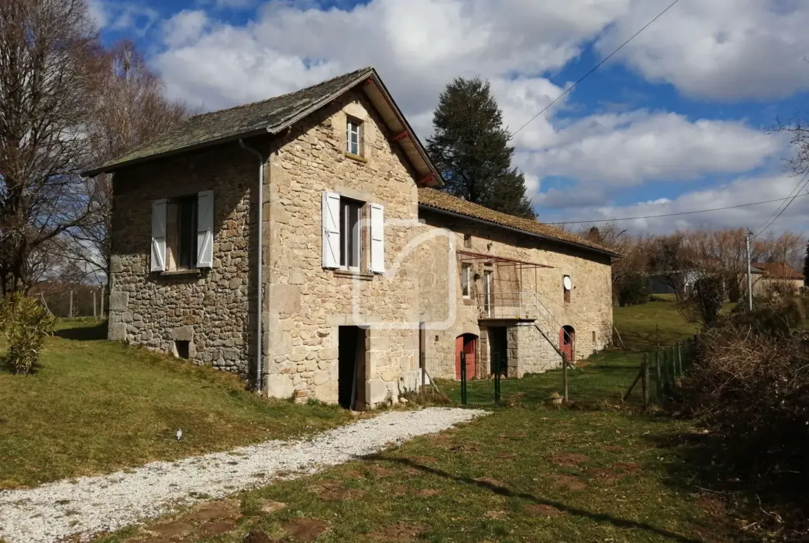 À vendre : bel ensemble en pierre dans un écrin de verdure à Sousceyrac 