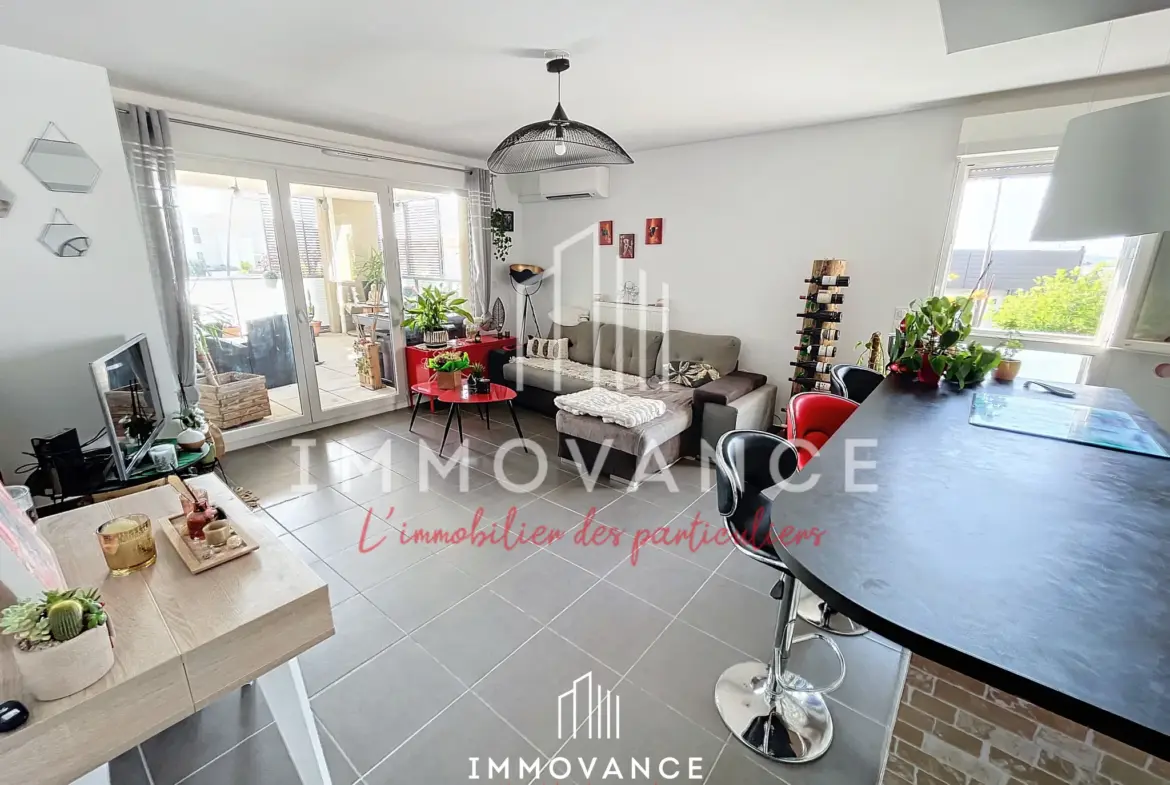 À vendre : Appartement 2 pièces avec grande terrasse à Pignan 