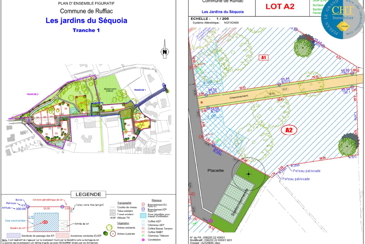 Terrain à bâtir de 491 m2 à RUFFIAC 