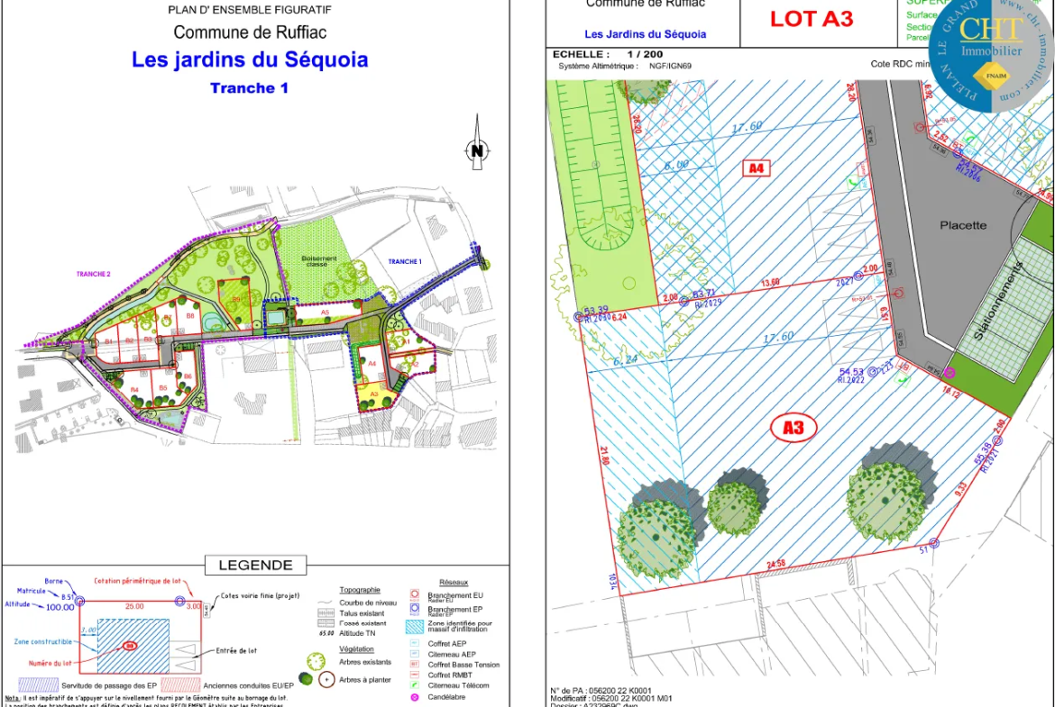 Terrain à bâtir viabilisé à Ruffiac - 575 m² 