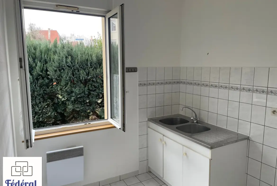 Spacieux F2 de 40,40 m² à Schiltigheim, calme et jardin 