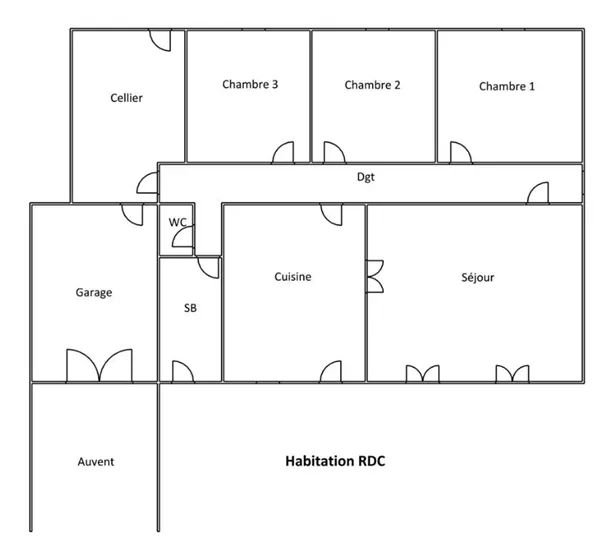 Maison 122 m² avec 3 chambres à Soulignac sur 1092 m² de terrain 