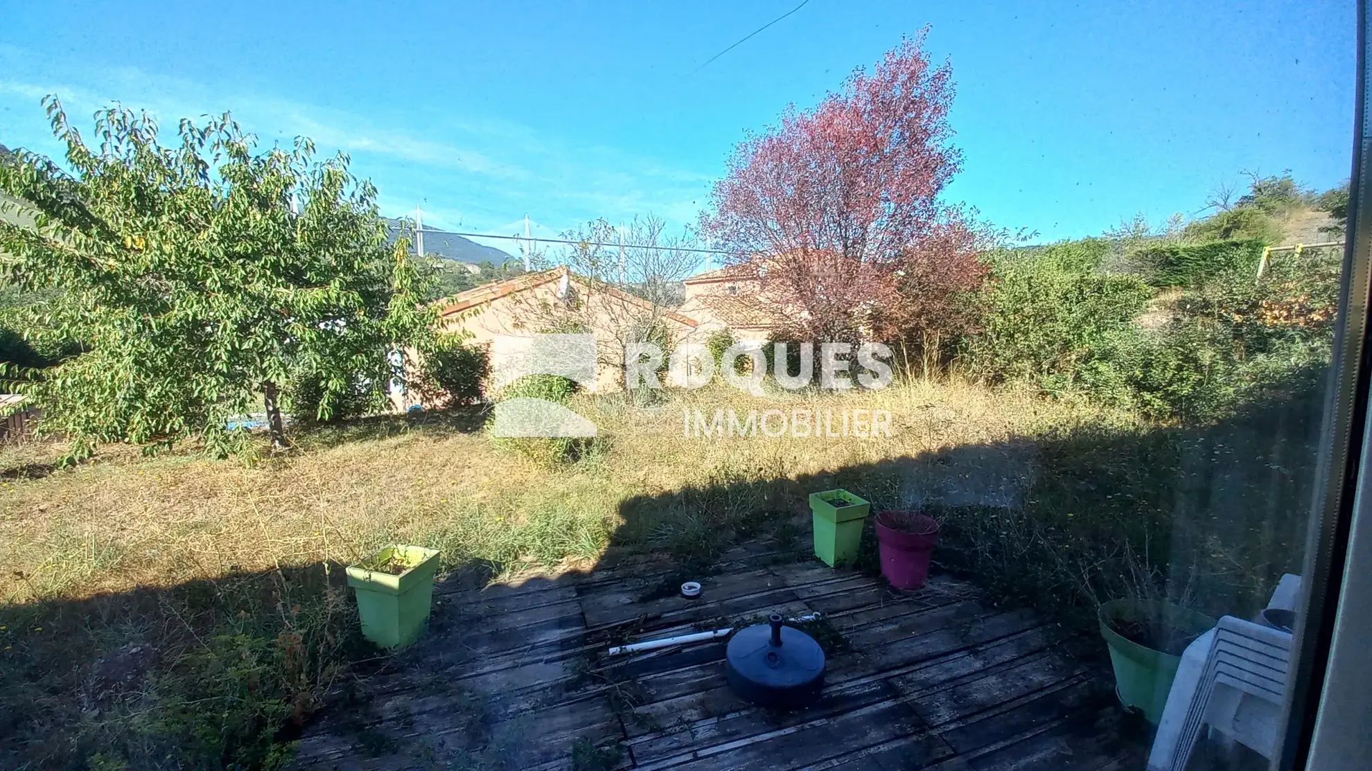 Maison plain-pied à Creissels avec vue sur le viaduc de Millau 