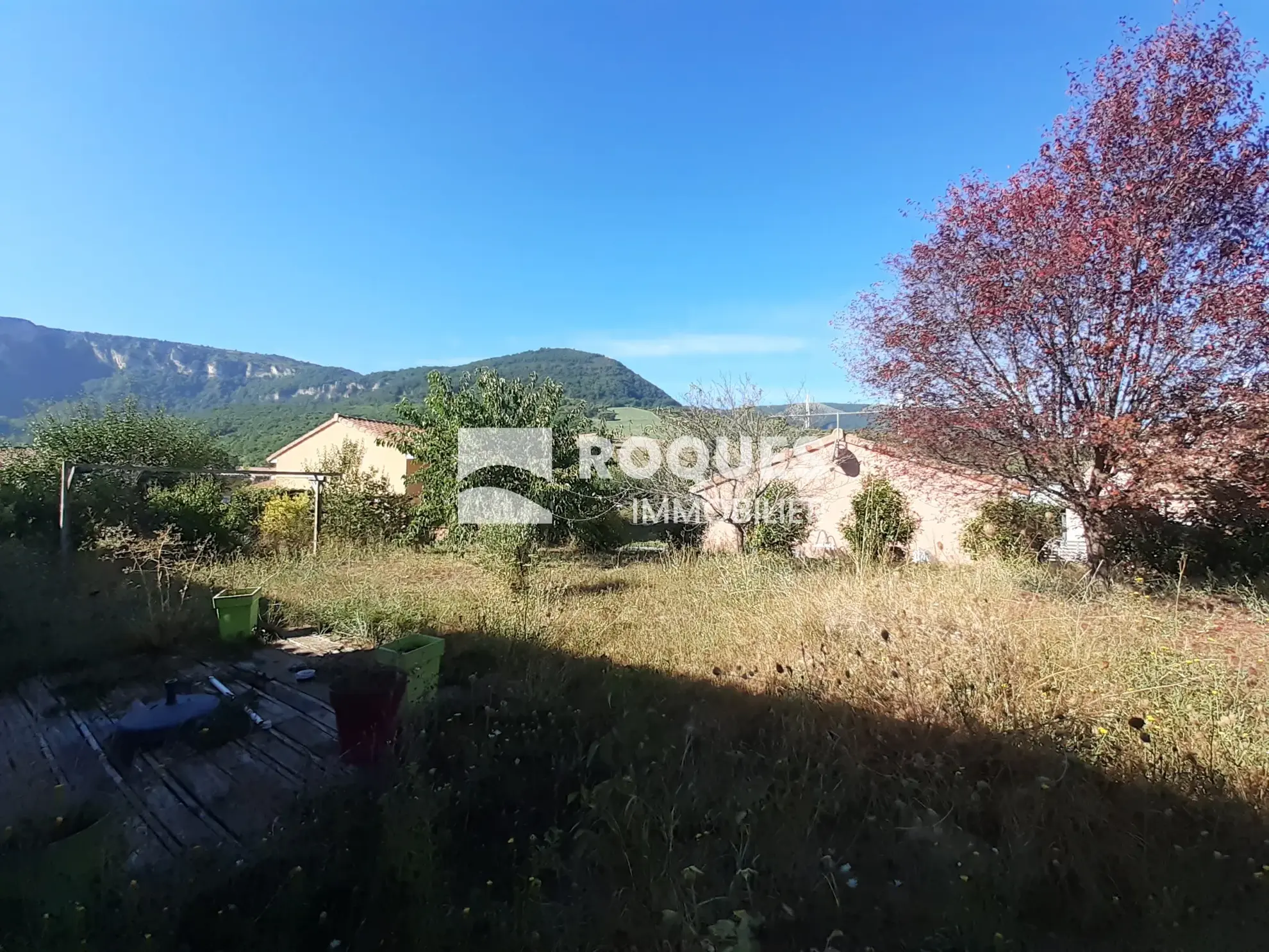 Maison plain-pied à Creissels avec vue sur le viaduc de Millau 