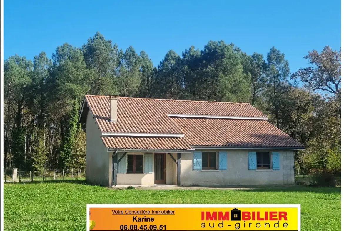 Maison Traditionnelle de 4 Chambres à Bazas sur Terrain de 7412 m² 