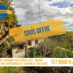 Maison de 72 m² habitables à Saint-Fortunat-sur-Eyrieux avec terrain de 9 hectares