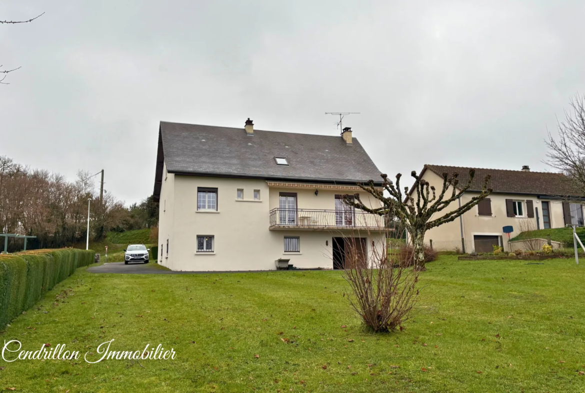 Maison de plain pied avec sous-sol et 4 chambres à Masbaraud Merignat 