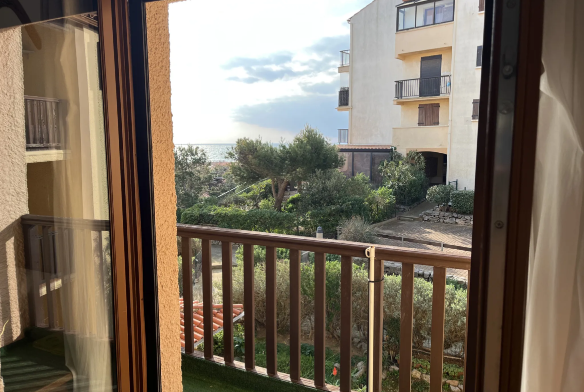 Appartement 2 pièces - 26 m² - Vue mer à Saint Pierre la Mer 