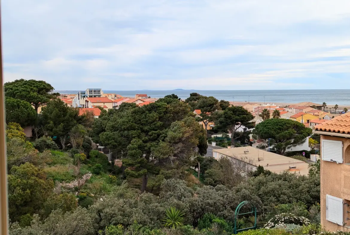 Charmante villa de type 3 avec vue mer et piscine à St Pierre la Mer 