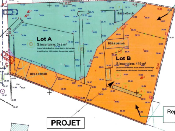 Terrain constructible à La Garde Rabasson de 419 m² avec permis