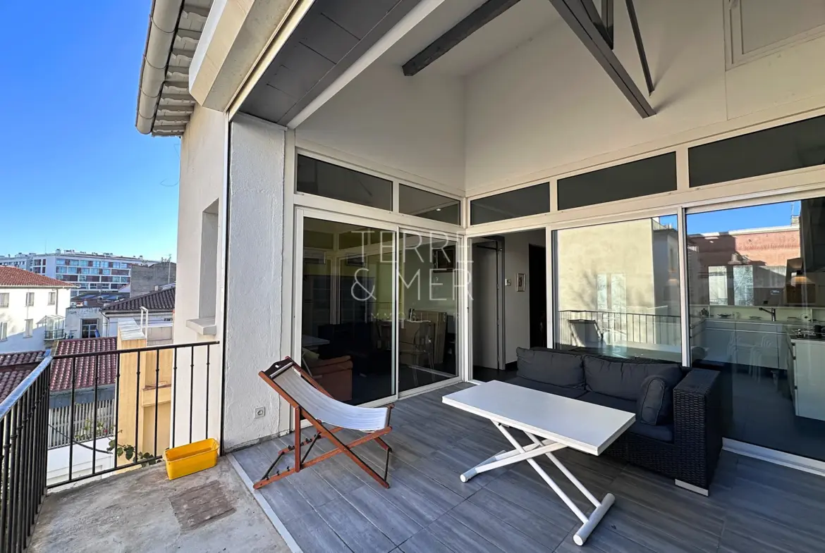 Vente d'un appartement rénové 3 pièces avec terrasse à Perpignan 