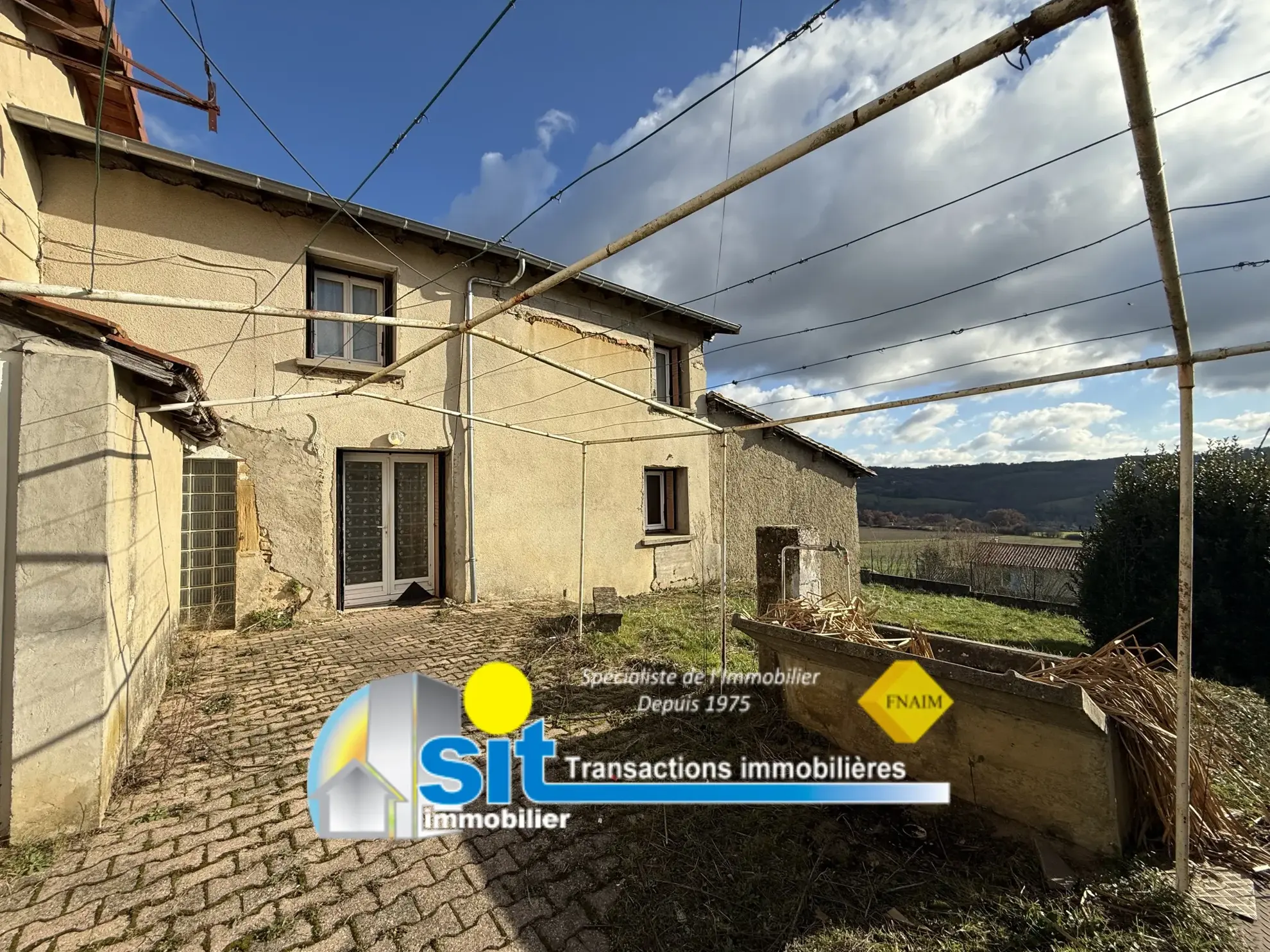 Fermette à rénover à Vernioz (38150) - 82 m² habitables 