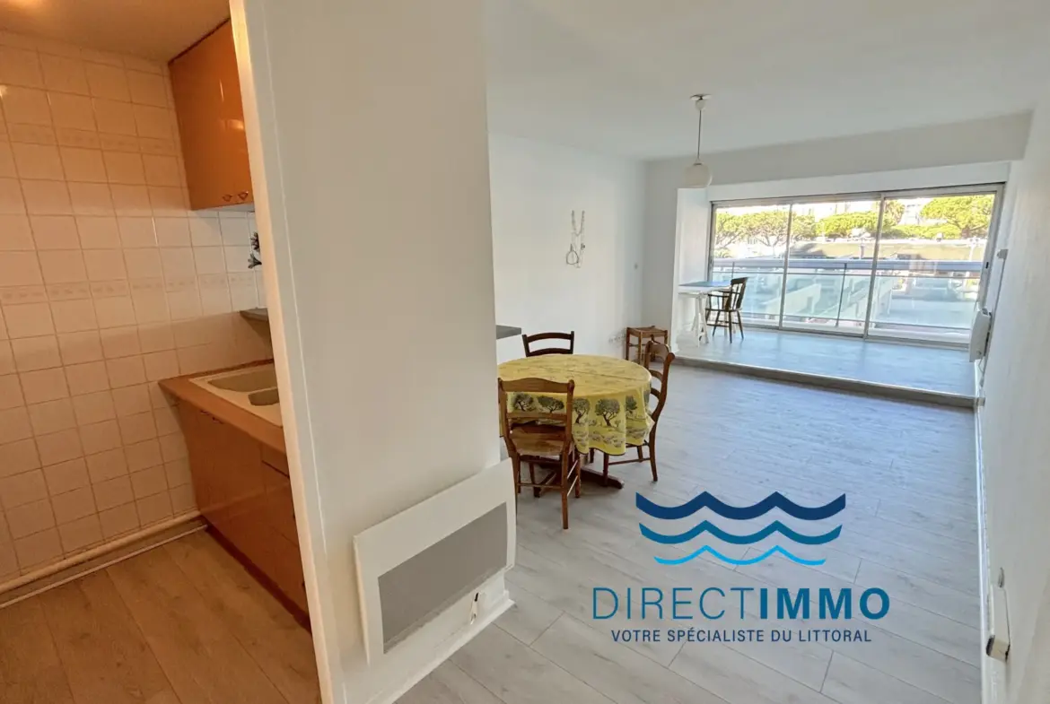 Vente Appartement F2 Traversant à Carnon-Plage avec Loggia 